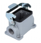 Housing for HDC type connectors, size E6 with a latch